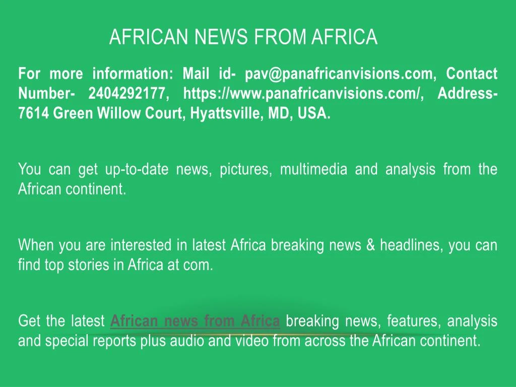 african news from africa