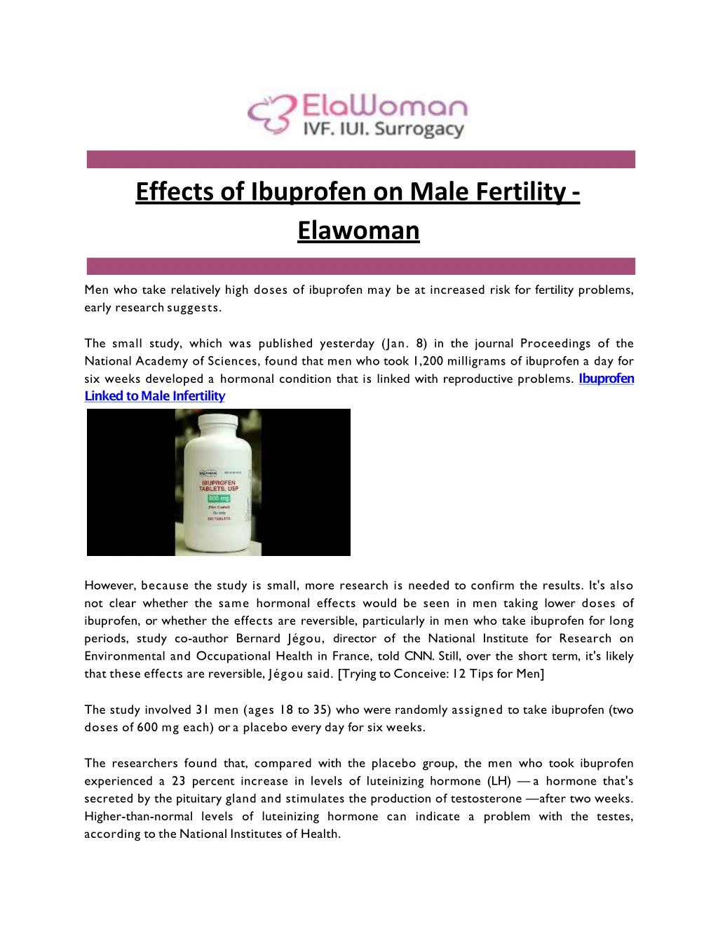 effects of ibuprofen on male fertility elawoman