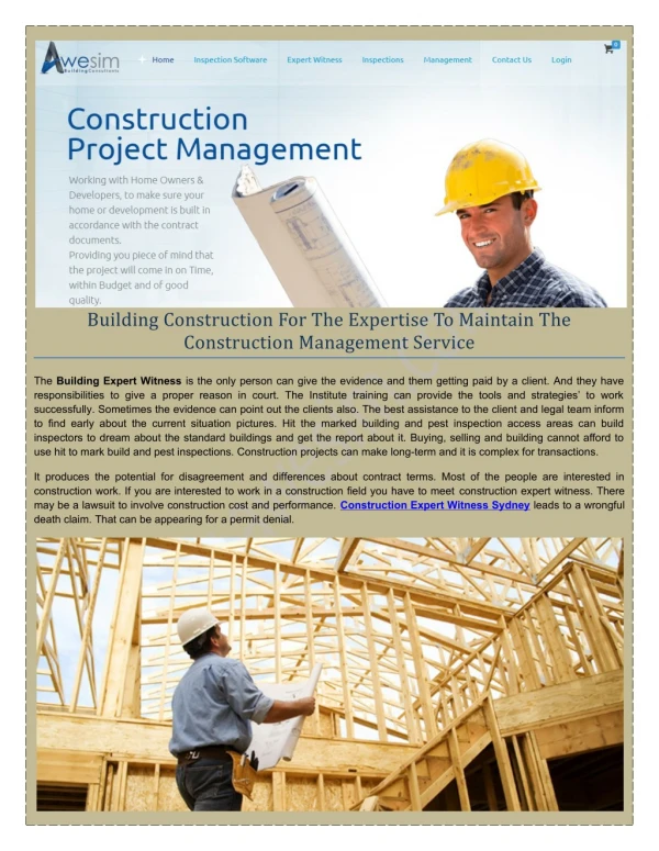 NCAT Building & Construction Expert Witness Report Awesim