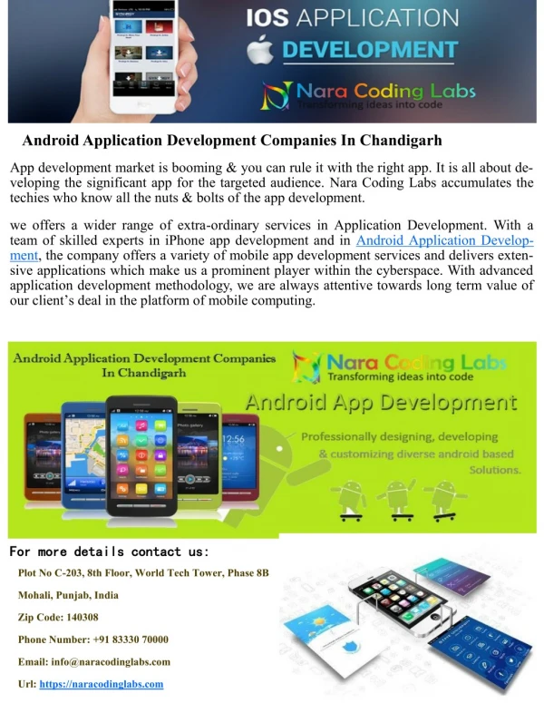 Android Application Development Companies In Chandigarh