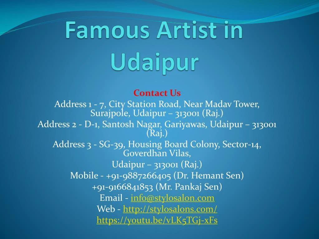 famous artist in udaipur