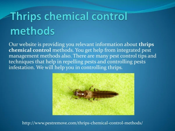 THRIPS CHEMICAL CONTROL METHODS