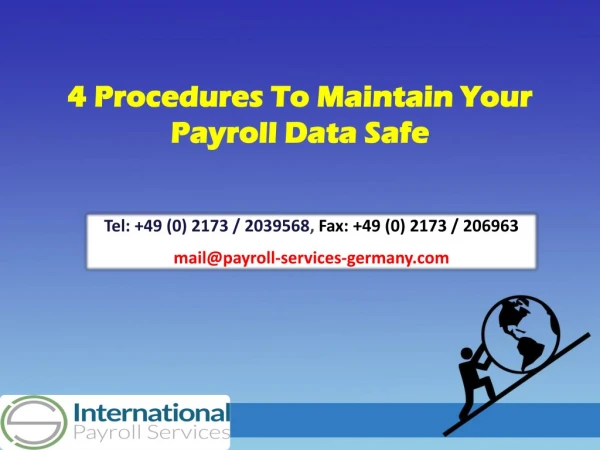 4 Procedures To Maintain Your Payroll Data Safe