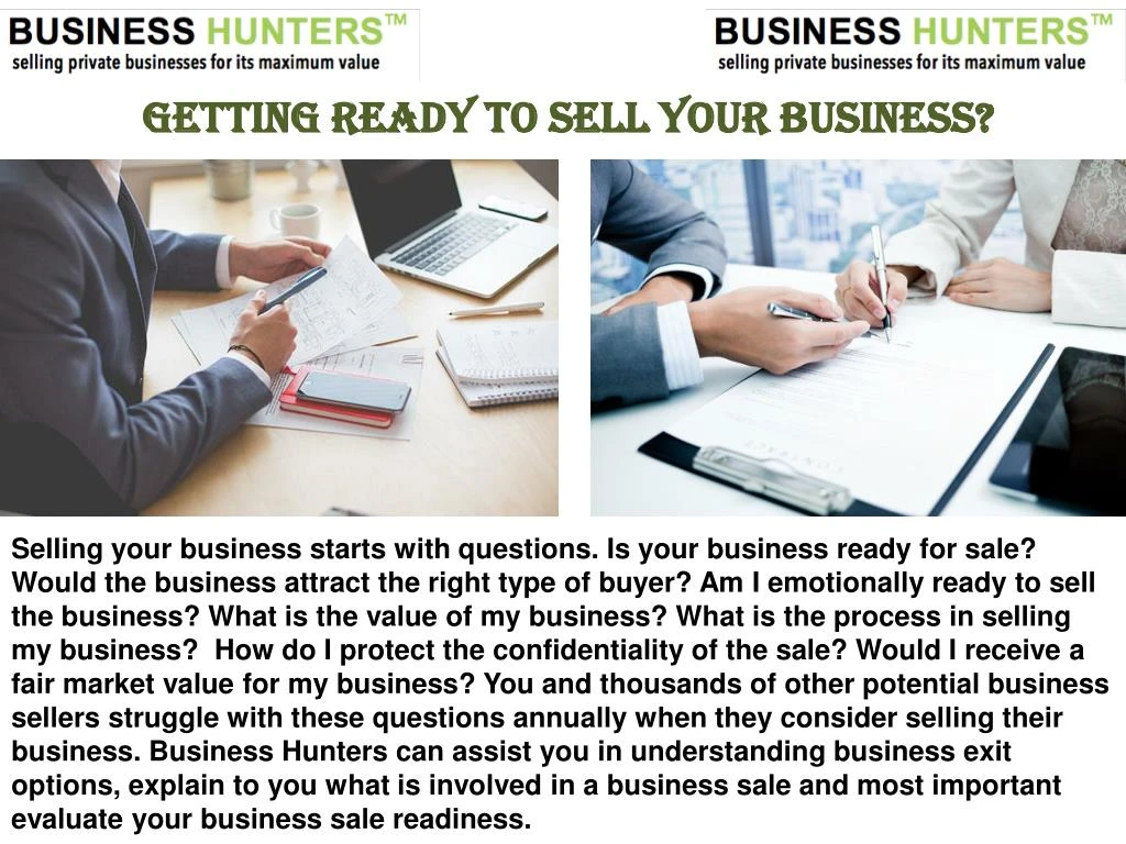 getting ready to sell your business