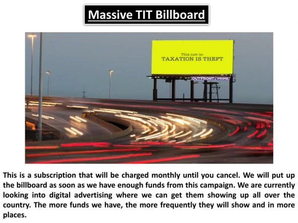 Massive TIT Billboard