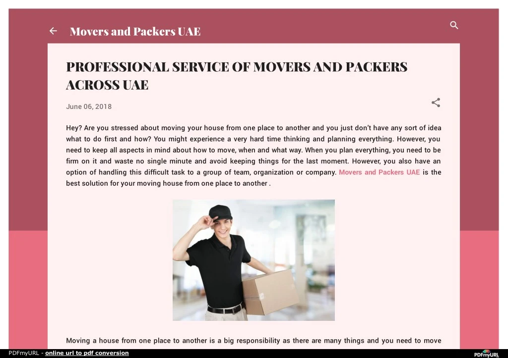 movers and packers uae