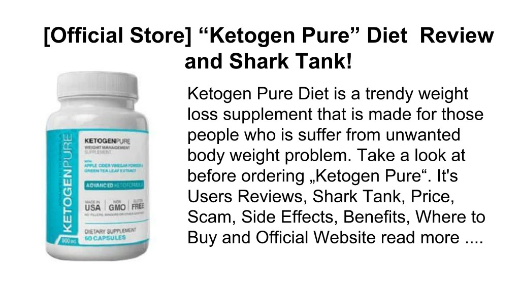 official store ketogen pure diet review and shark