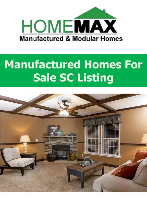 Manufactured Homes For Sale SC Listing