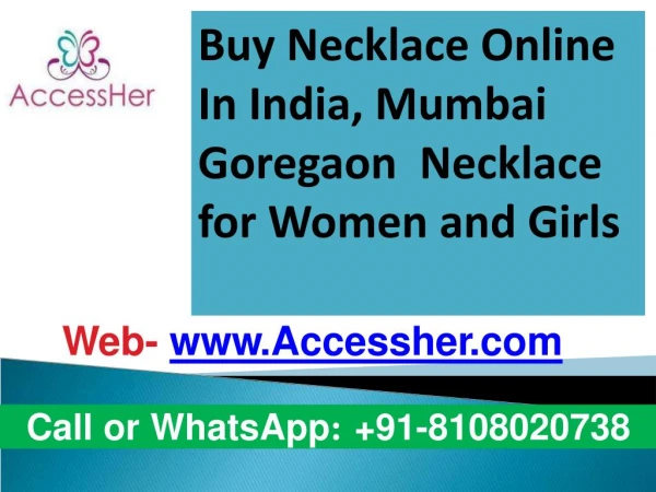 Buy Necklace Online In India, Mumbai Goregaon