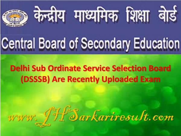 delhi sub ordinate service selection board dsssb
