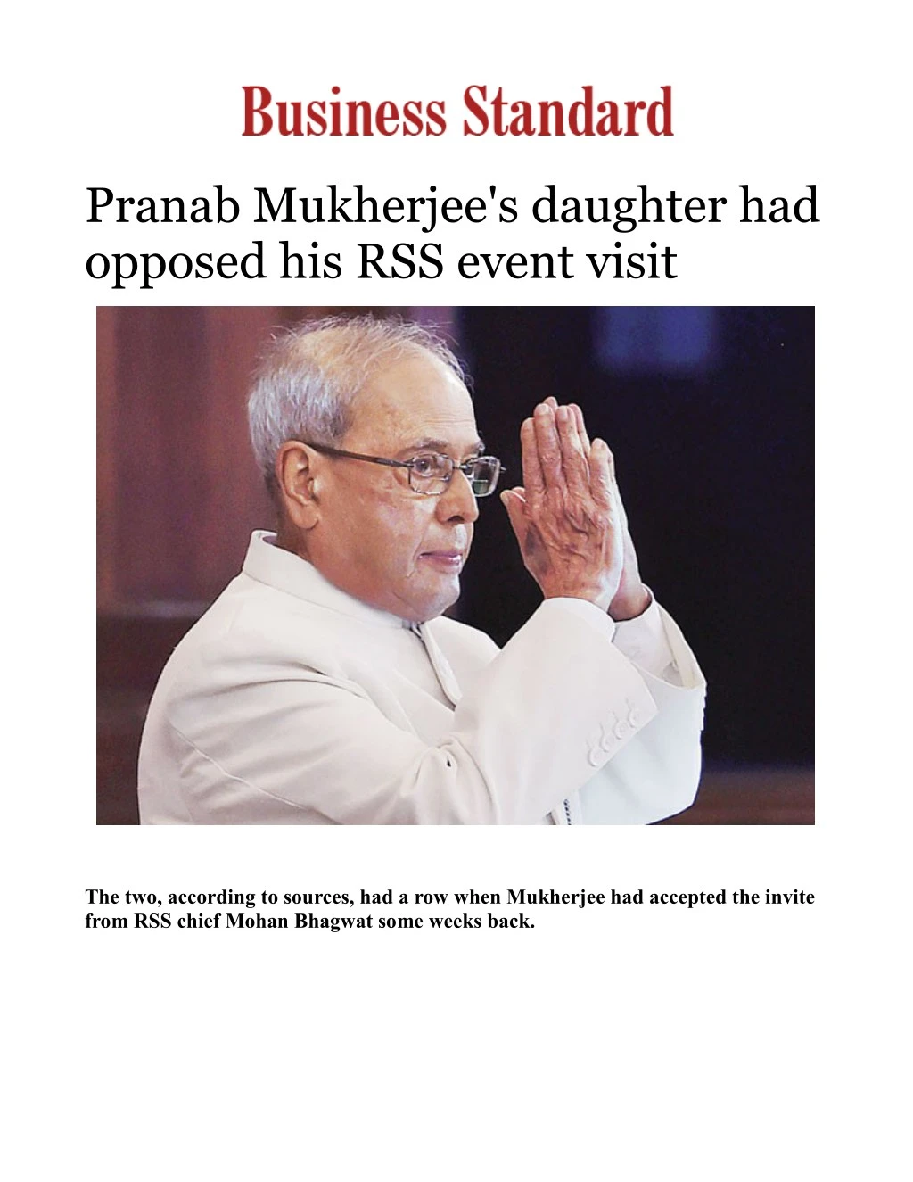 pranab mukherjee s daughter had opposed