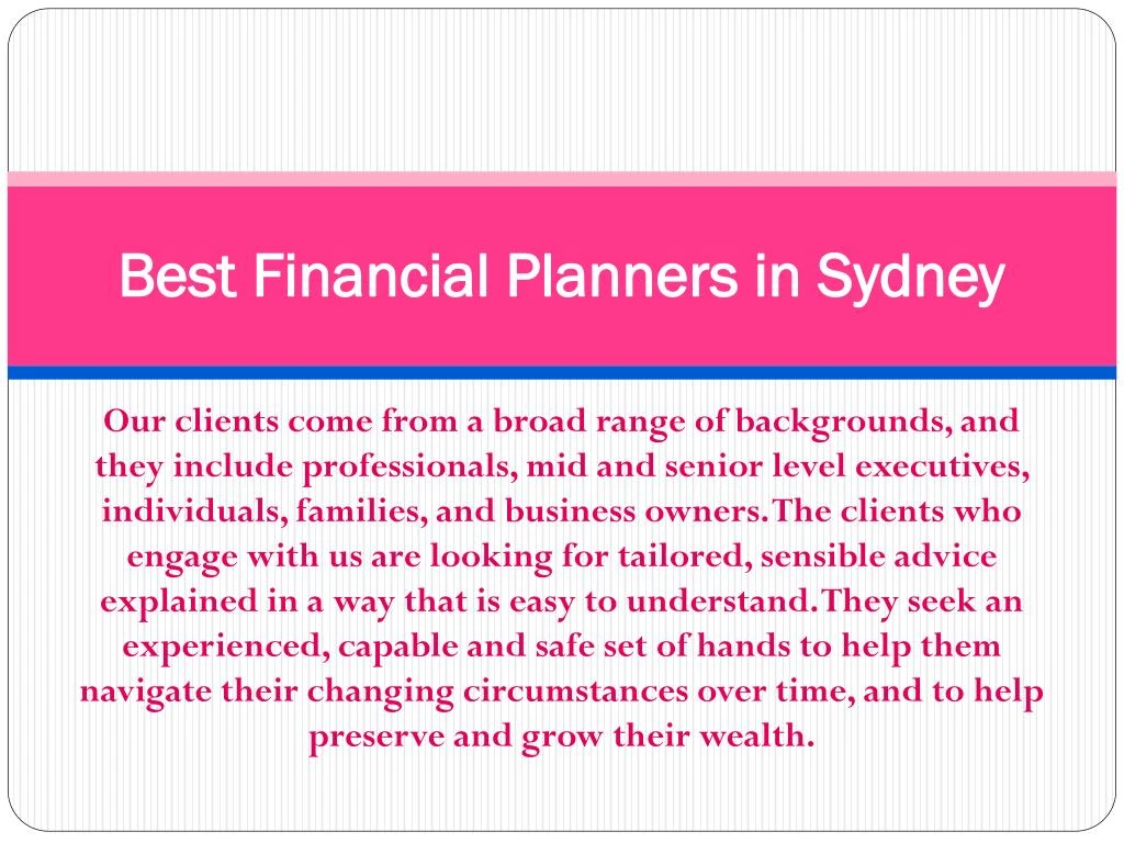 best financial planners in sydney