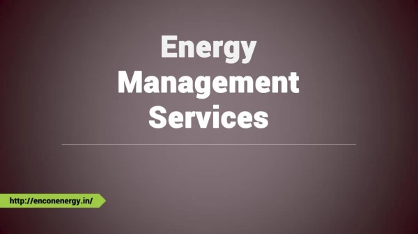 Energy Management Service In India