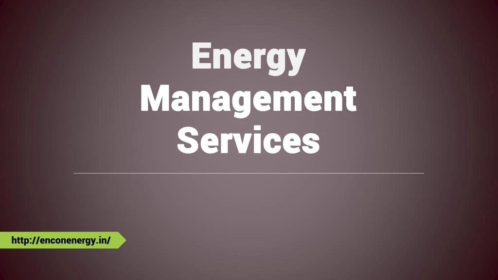 energy management services