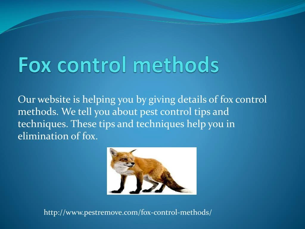 fox control methods