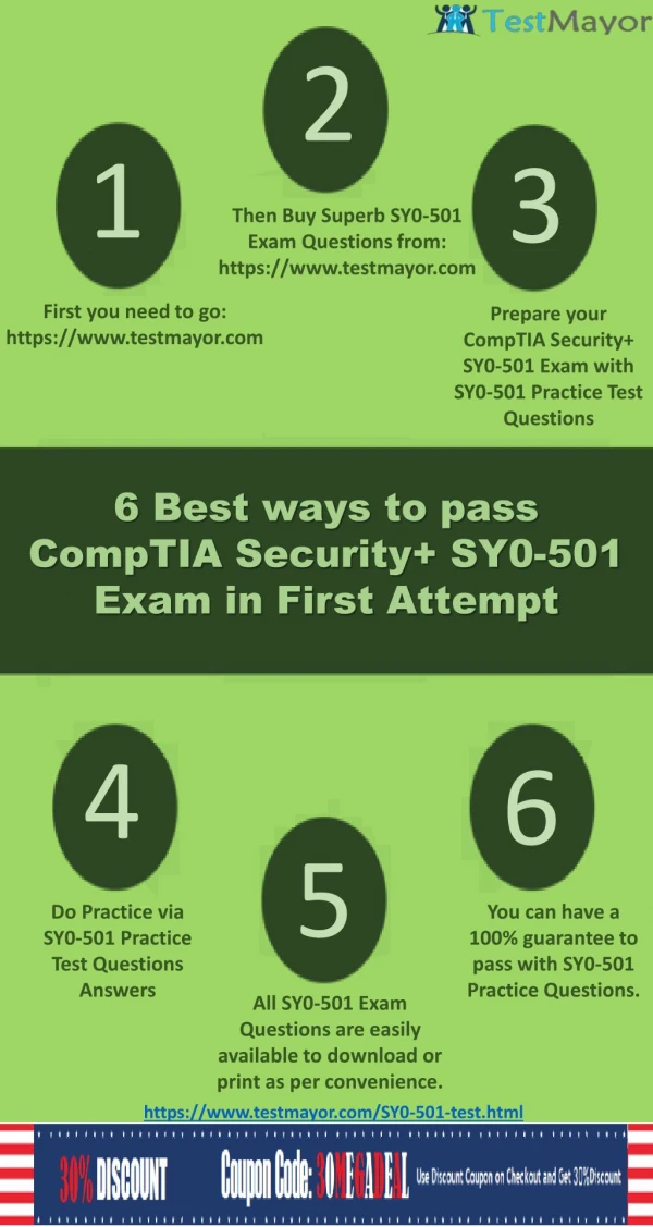 ass CompTIA Security SY0-501 Exam in first attempt with valid SY0-501 Exam Questions
