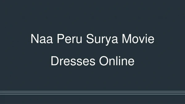 Shop Stylish Dresses Of Allu Arjun Online in Hyderabad