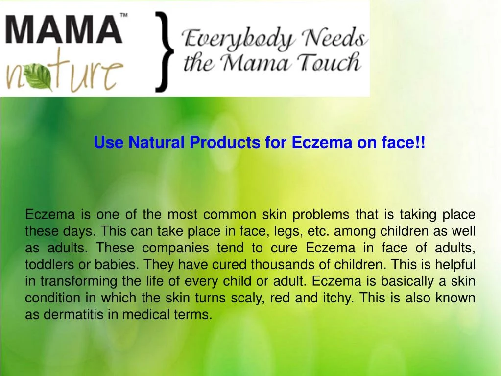 use natural products for eczema on face