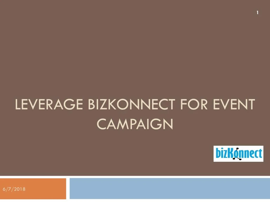 leverage bizkonnect for event campaign