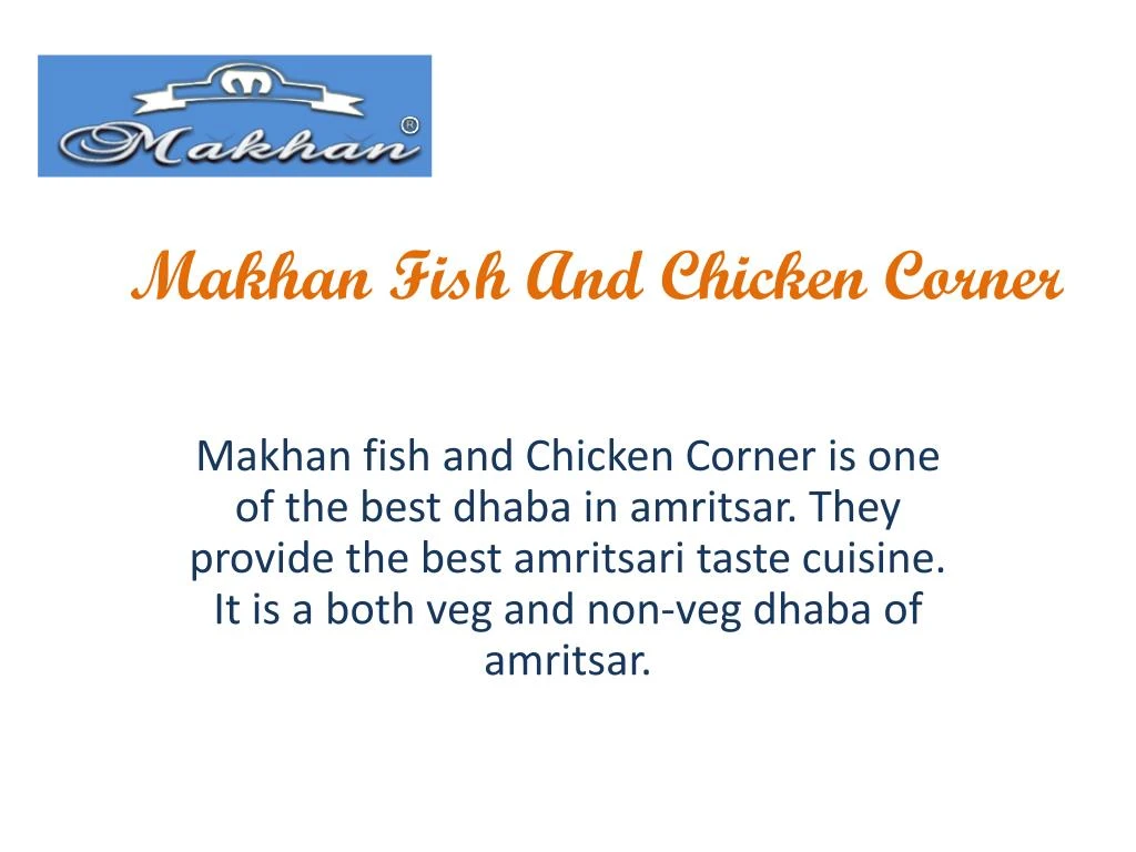 makhan fish and chicken corner