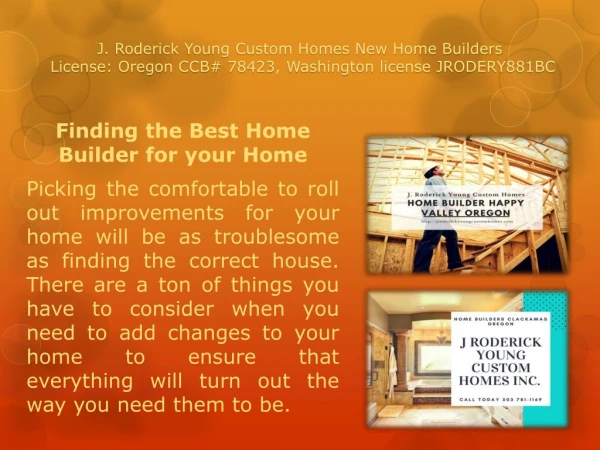 Finding the Best Home Builder for your Home