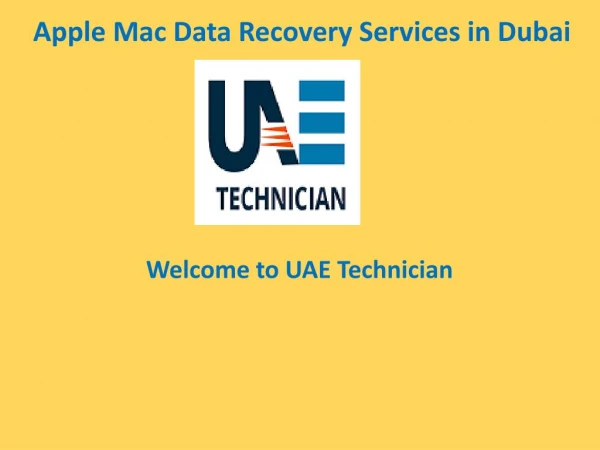 Grab Apple Mac Data Recovery Services in Dubai by UAE Technician