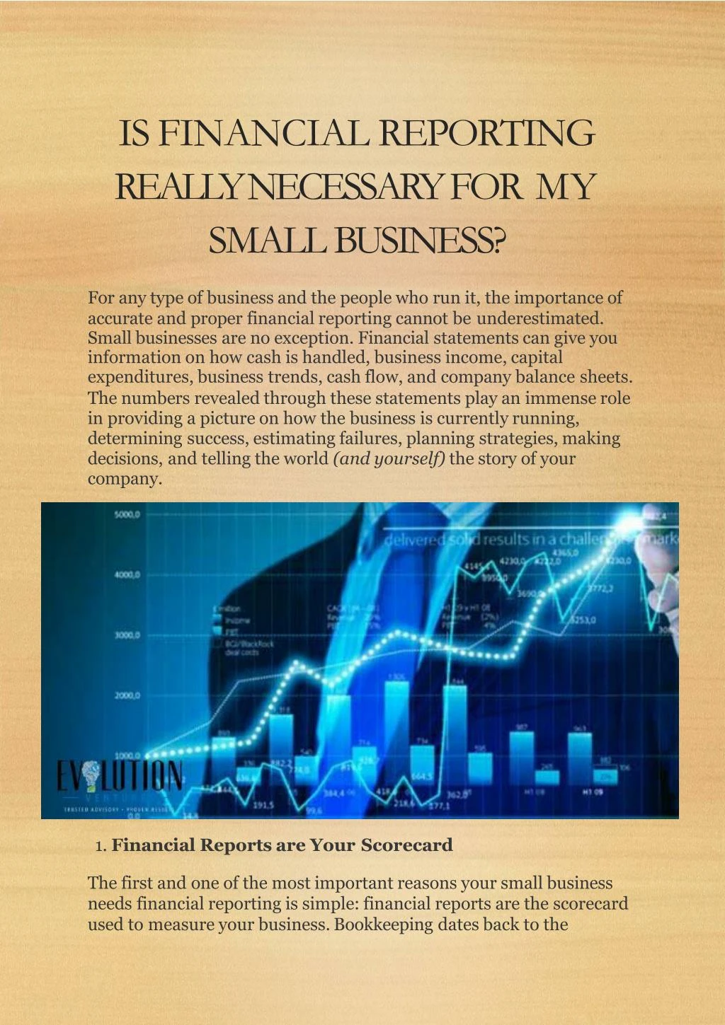 is financial reporting really necessary for my small business