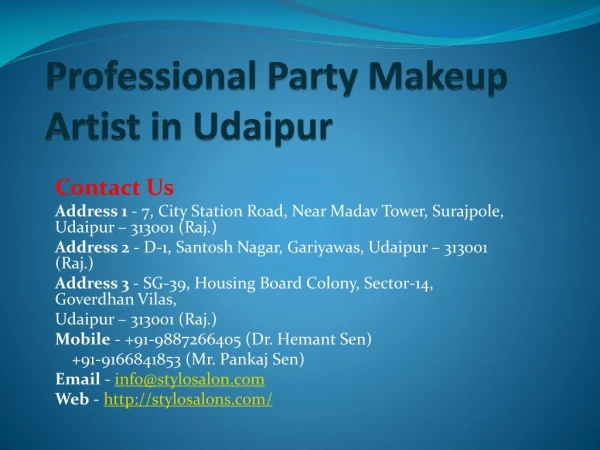 Professional party makeup artist in udaipur