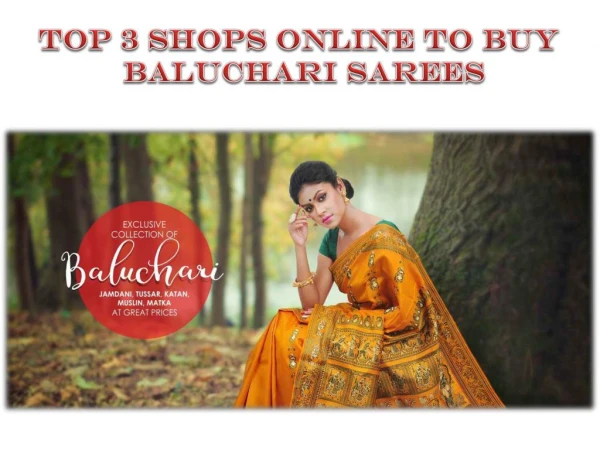 Top 3 Shops Online To Buy Baluchari Sarees