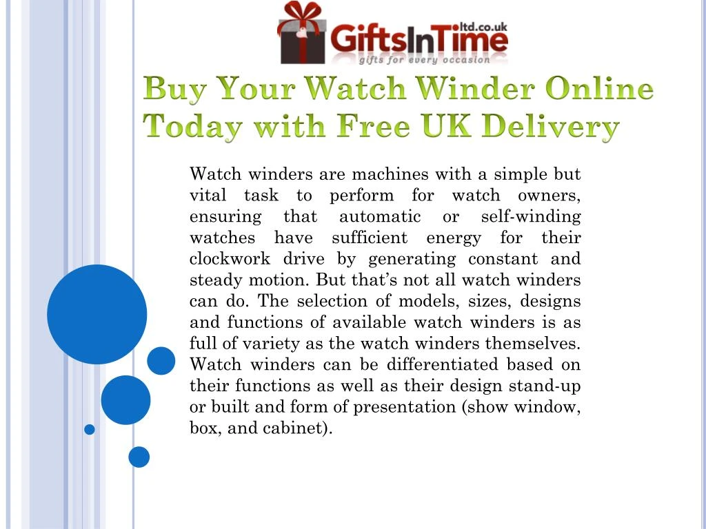 buy your watch winder online today with free
