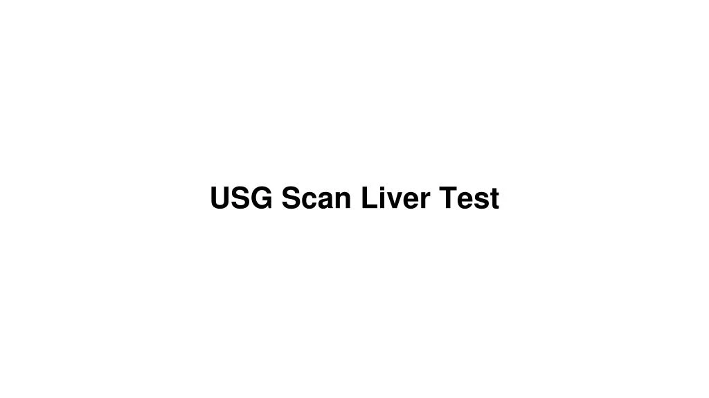 usg scan liver test