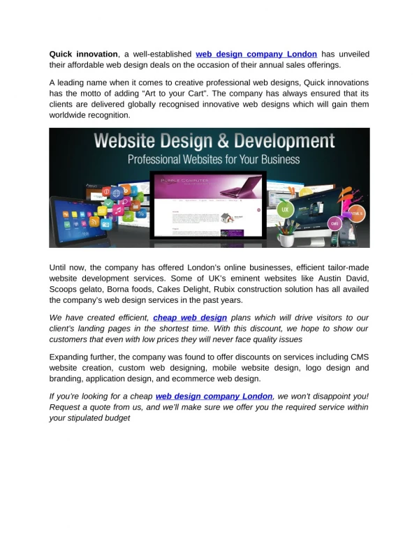 Web Design Services London