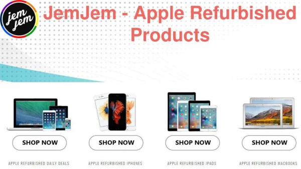 JemJem - Apple Refurbished Products