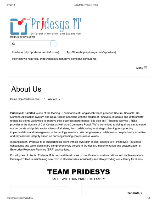 About Us | Pridesys IT Ltd