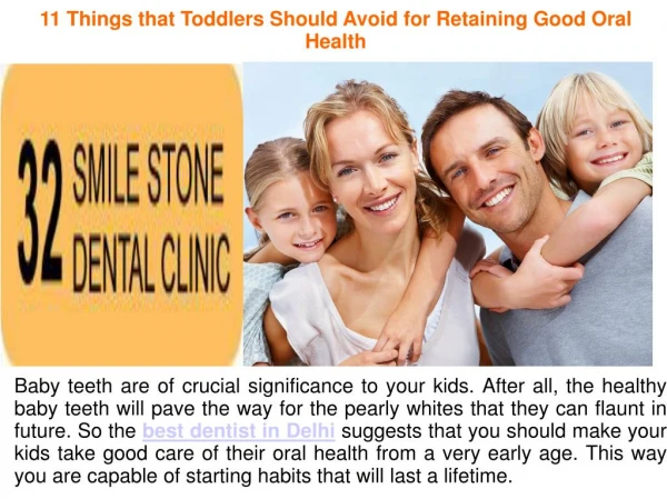 11 Things that Toddlers Should Avoid for Retaining Good Oral Health