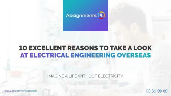 10 Excellent Reasons to take a look at Electrical Engineering overseas