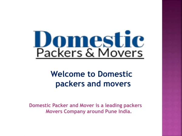 Domestic packer and movers