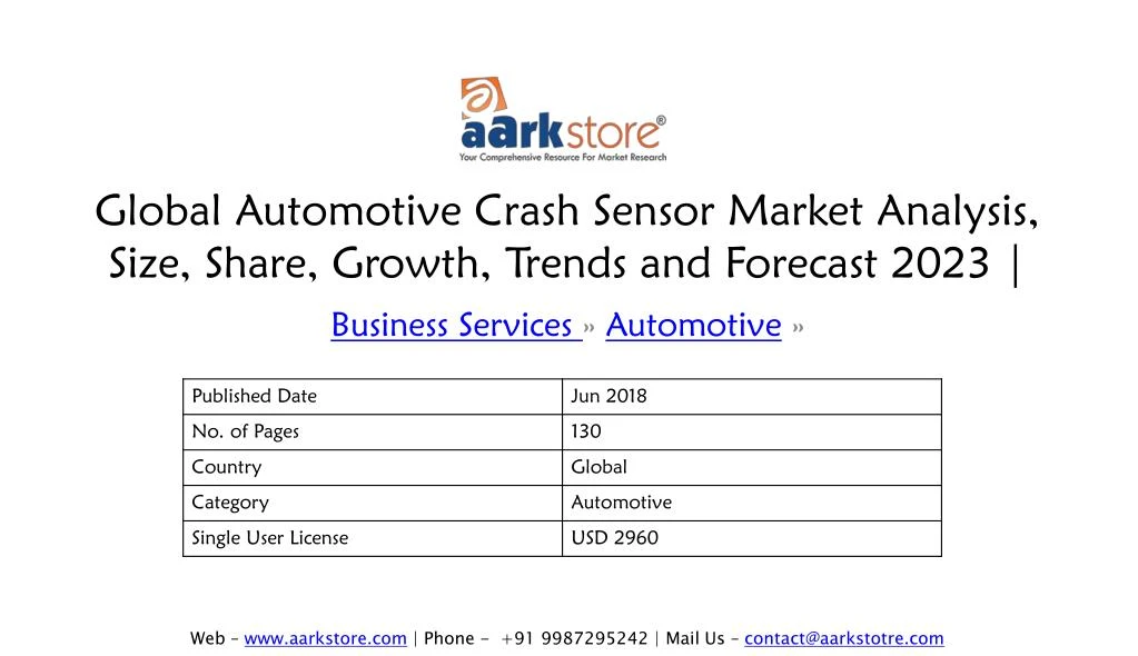 global automotive crash sensor market analysis size share growth trends and forecast 2023