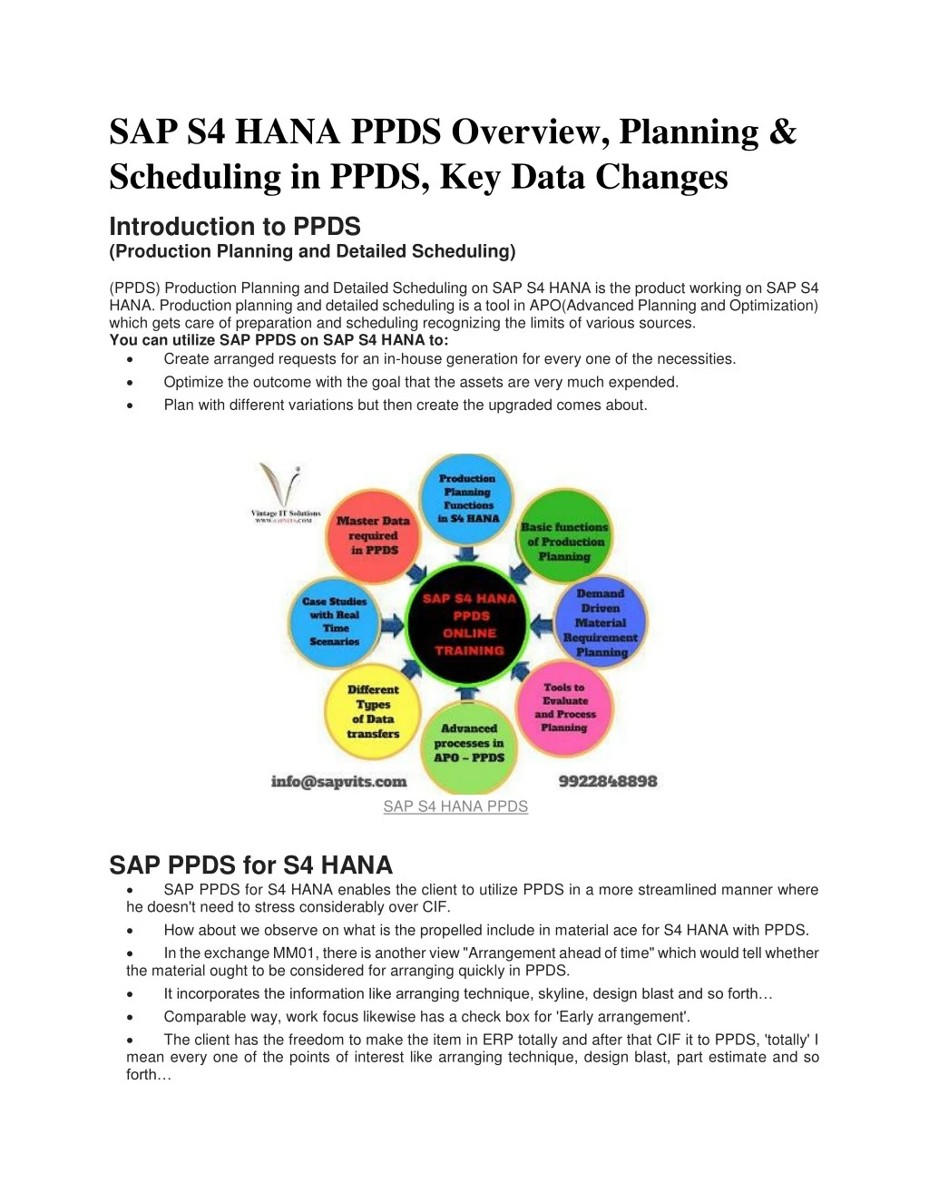 sap s4 hana ppds overview planning scheduling