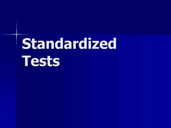 Standardized Tests