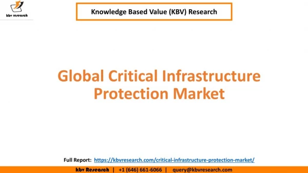 Global Critical Infrastructure Protection Market Segmentation