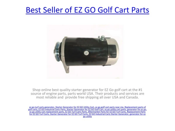 EZ GO Golf Cart Engine Parts