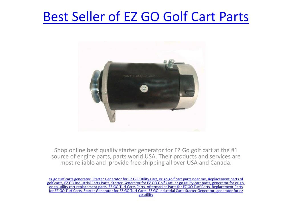 best seller of ez go golf cart parts