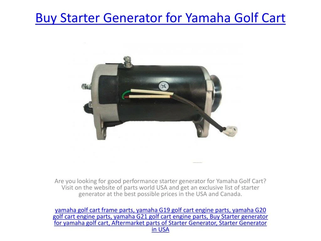 buy starter generator for yamaha golf cart