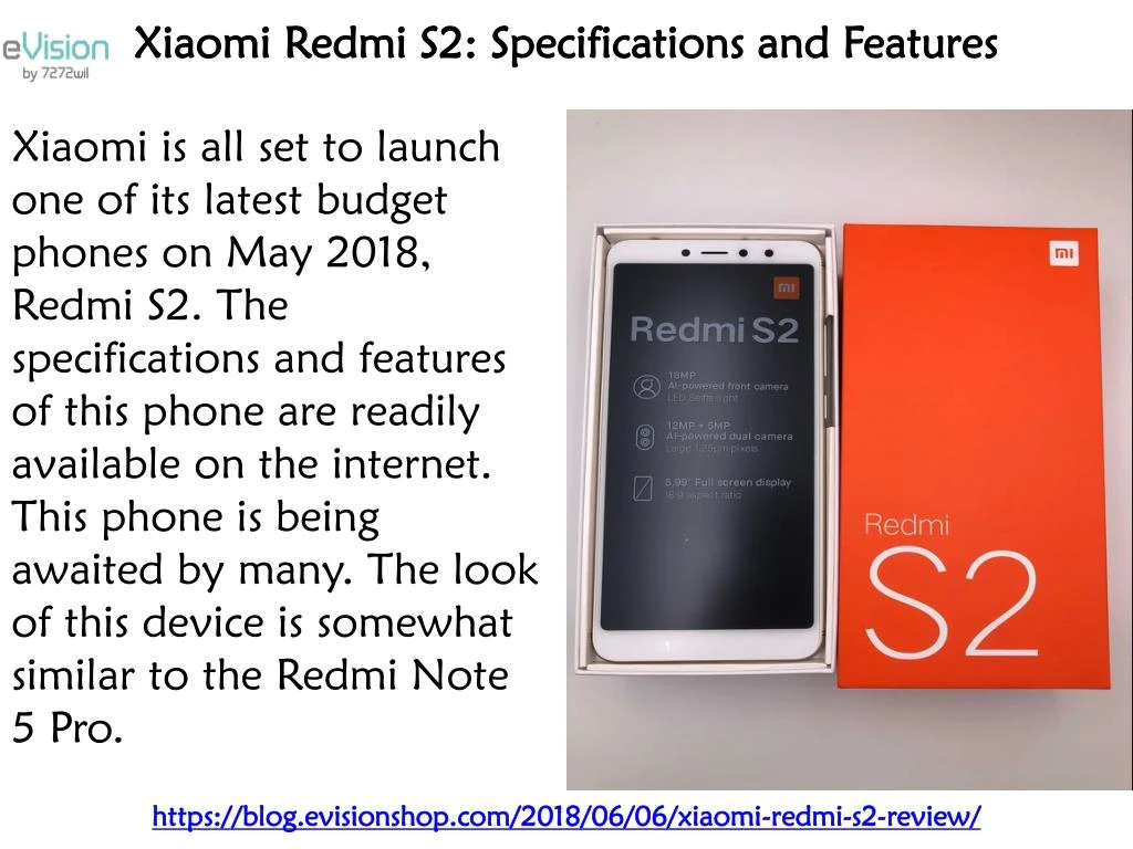 xiaomi redmi s2 specifications and features
