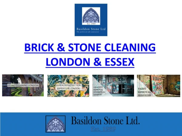 BRICK & STONE CLEANING LONDON & ESSEX