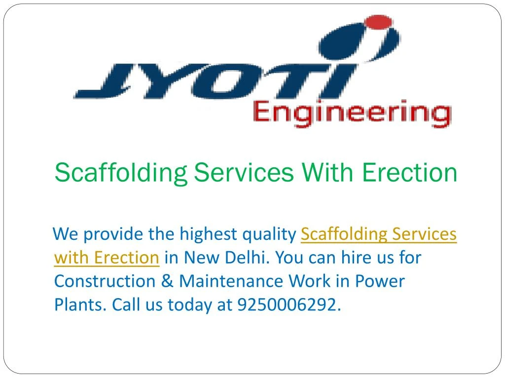 scaffolding services with erection