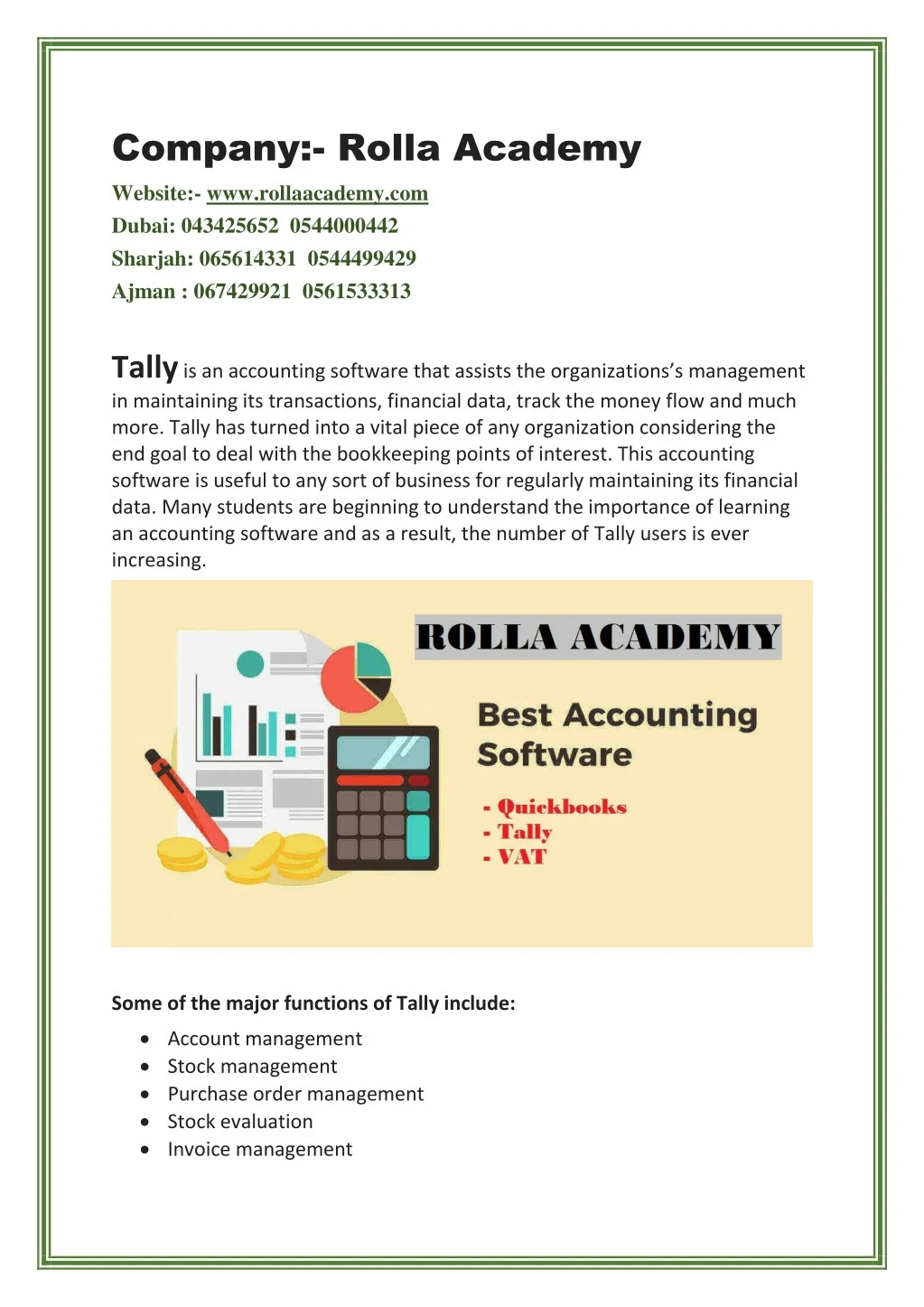 company rolla academy website www rollaacademy