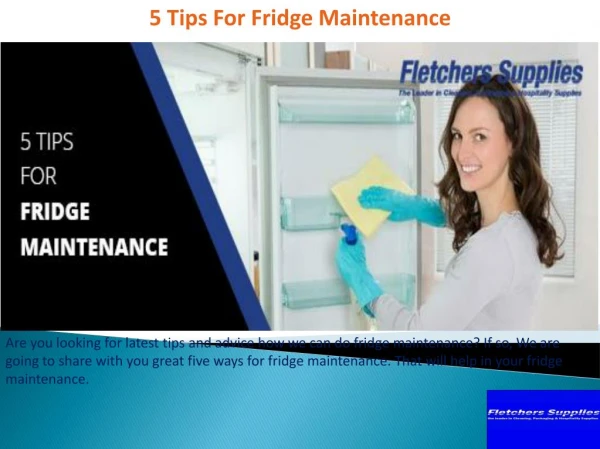 5 Tips For Fridge Maintenance