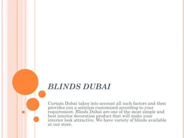BLINDS DUBAI
